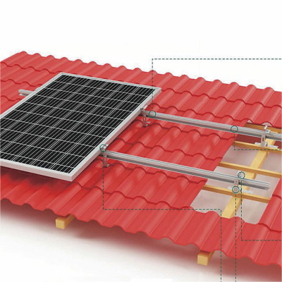 DETAIL DRAWING OF PHOTOVOLTAIC INSTALLATION–GLAZED TILEROOF