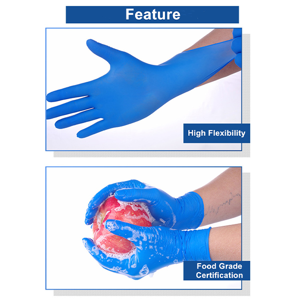 Nitrile Blue Sail Nitrile Powder Free Vinyl Examination Gloves