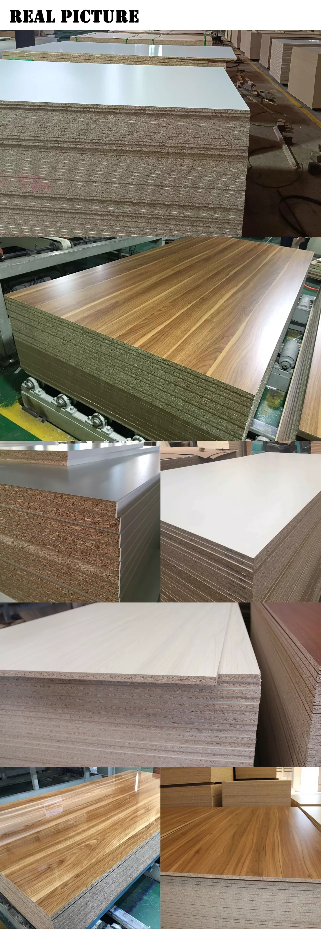 China Cheap Price 18mm White melamine particle board flakeboard, MDF(Medium Density Fiberboard)