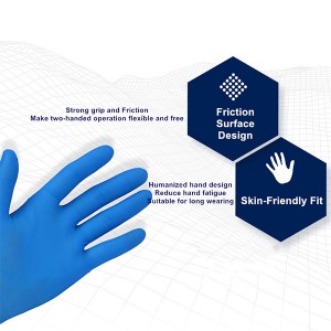 Nitrile Blue Sail Nitrile Powder Free Vinyl Examination Gloves